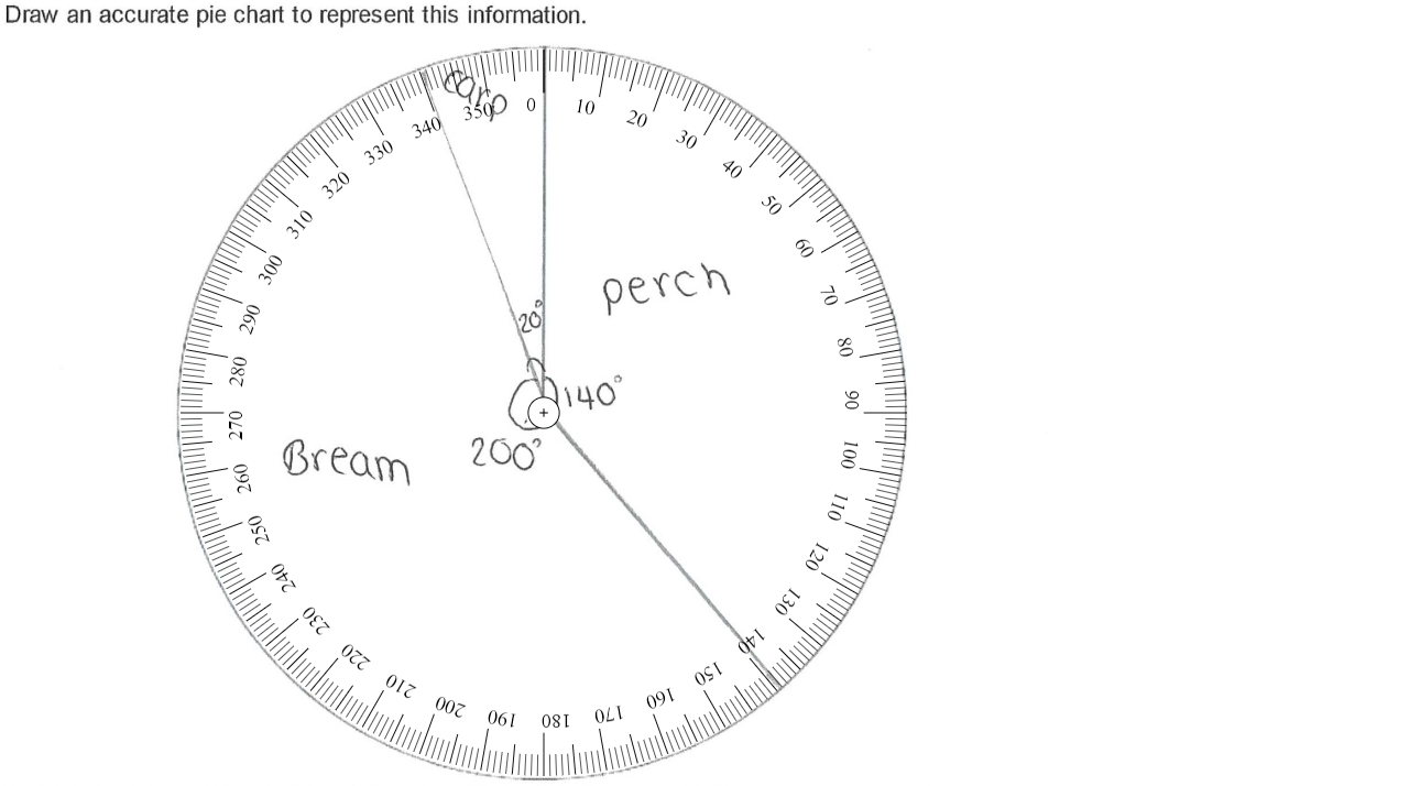Screenshot of using the protractor tool